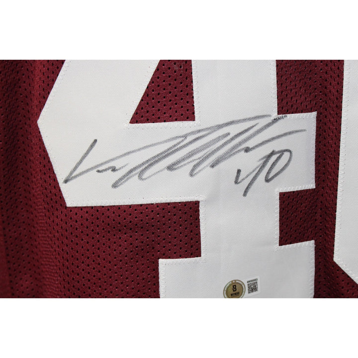Von Miller Autographed/Signed College Style Red Jersey Beckett Witness 54741