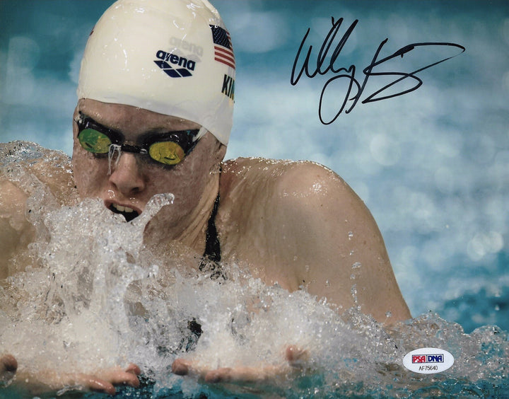 LILLY KING SIGNED AUTOGRAPHED 8X10 PHOTO USA SWIMMING OLYMPICS PSA/DNA B