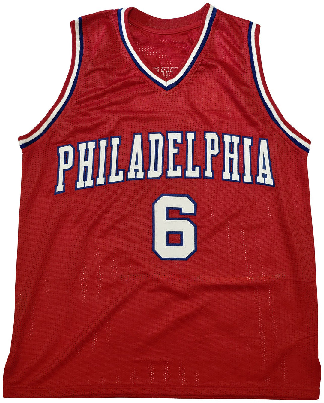 Philadelphia 76ers Julius "Dr. J" Erving Signed Red Jersey Beckett Witness