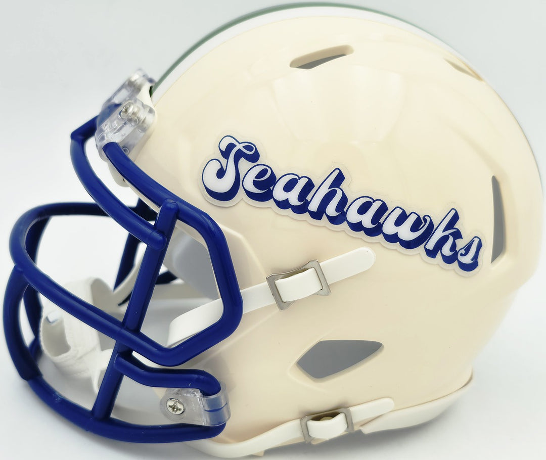 Earl Thomas III Signed Seahawks Cream Retro Speed Mini Helmet Beckett Witness