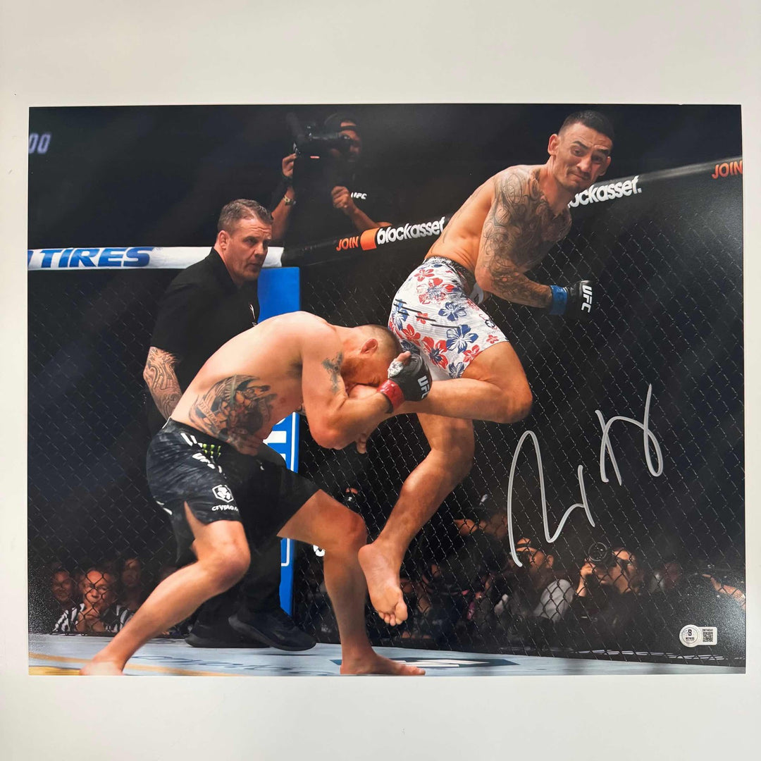 Autographed/Signed Max Holloway UFC MMA Fighting 16x20 Photo BAS JSA COA