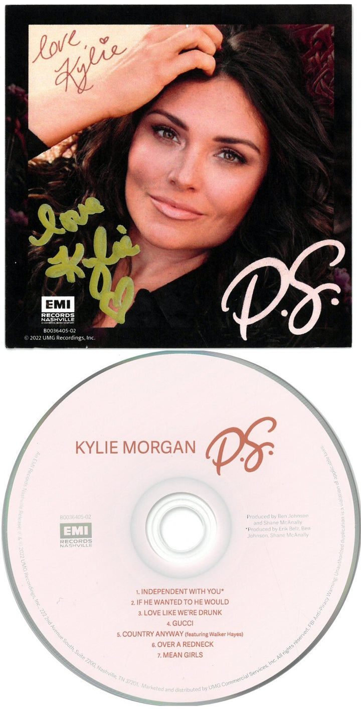 Kylie Morgan Signed 2022 P.S. EP Art Card with Album Cover Booklet /CD/Case– COA