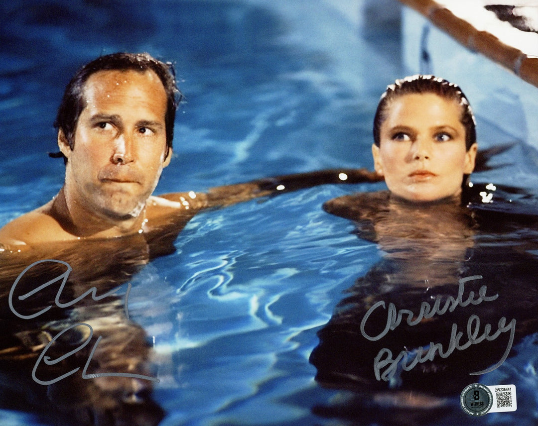 Chevy Chase & Christie Brinkley Signed 8x10 Photo Vacation Clark Griswold