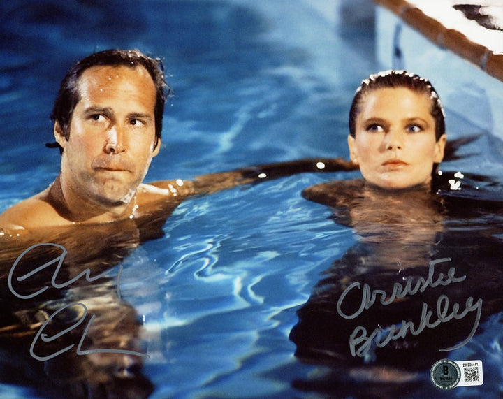 Chevy Chase & Christie Brinkley Signed 8x10 Photo Vacation Clark Griswold