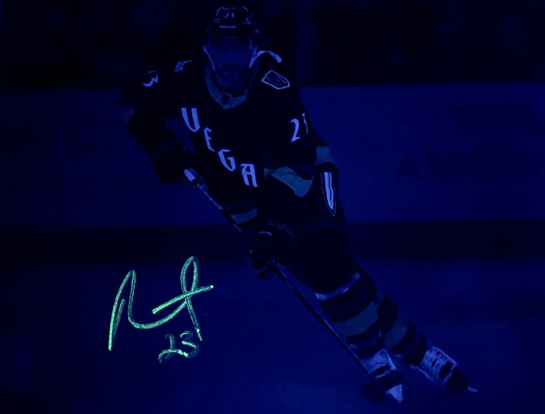 Alec Martinez Vegas Golden Knights Glow in the Dark Signed 11x14 Photo IGM COA