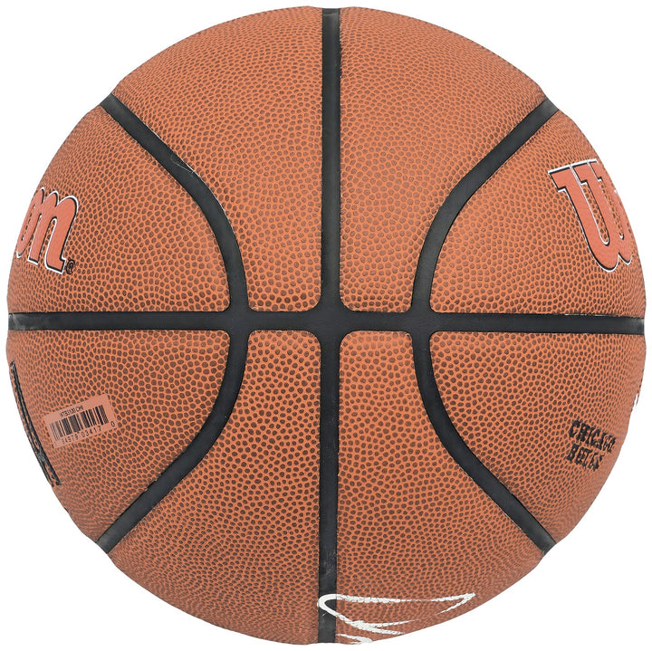 Dennis Rodman Signed Composite Leather Chicago Bulls Logo Basketball Beckett Wit