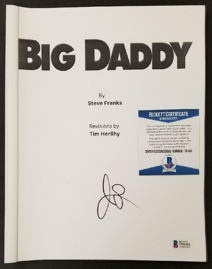 Jared Sandler signed Big Daddy Script Autograph (E)~ Beckett BAS COA