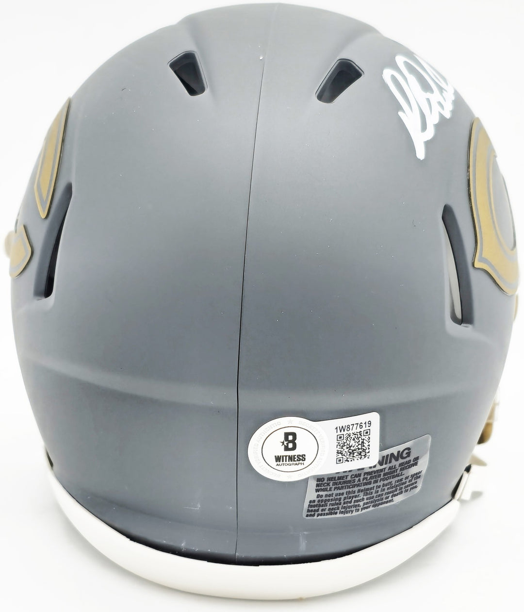 Richard Dent Auto Signed Bears Slate Gray Speed Mini Helmet "HOF 11" Beckett Wit