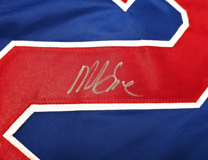 1980 Team USA Mike Eruzione Signed Blue Jersey JSA Witness