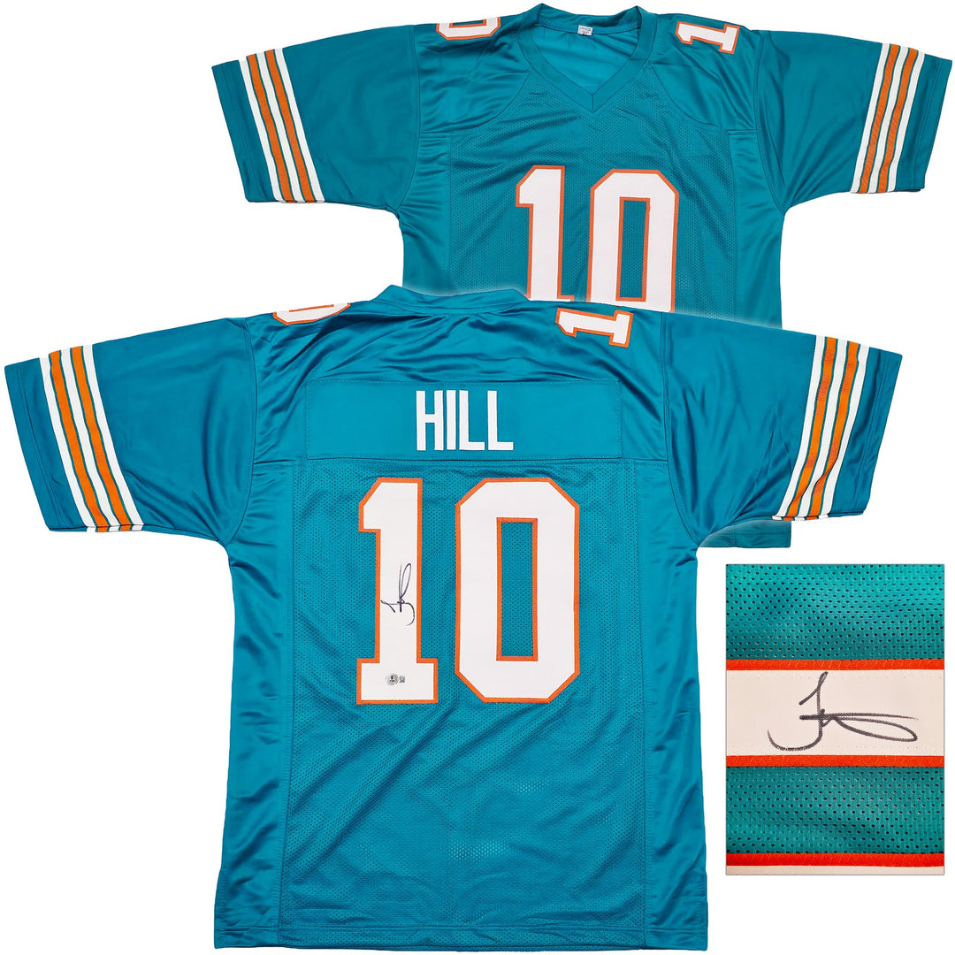 Miami Dolphins Tyreek Hill Signed Teal Jersey Beckett Witness