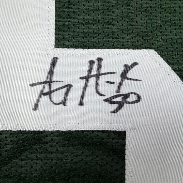 Autographed/Signed AJ Hawk Green Bay Green Football Jersey Beckett BAS COA