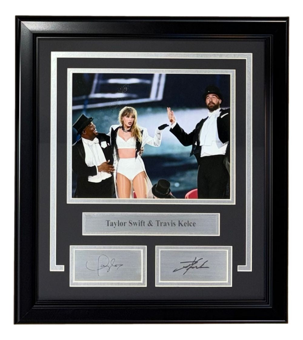 Taylor Swift Travis Kelce Framed 8x10 Concert Photo w/ Laser Engraved Signatures