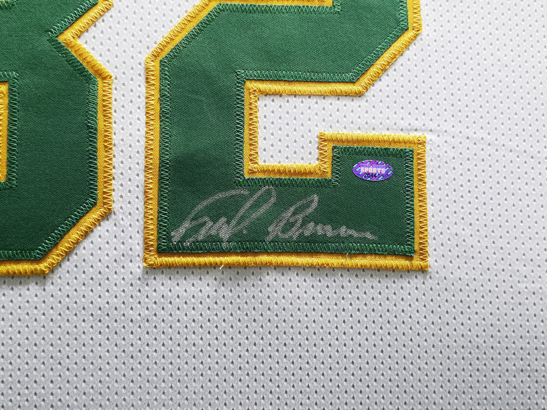 Seattle Supersonics Downtown Fred Brown Signed Framed White Jersey MCS Holo