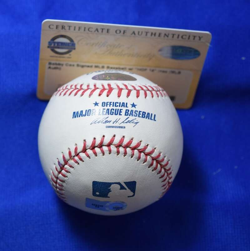 Bobby Cox Steiner MLB Authentic Coa Auto Major League Signed Baseball HOF 14