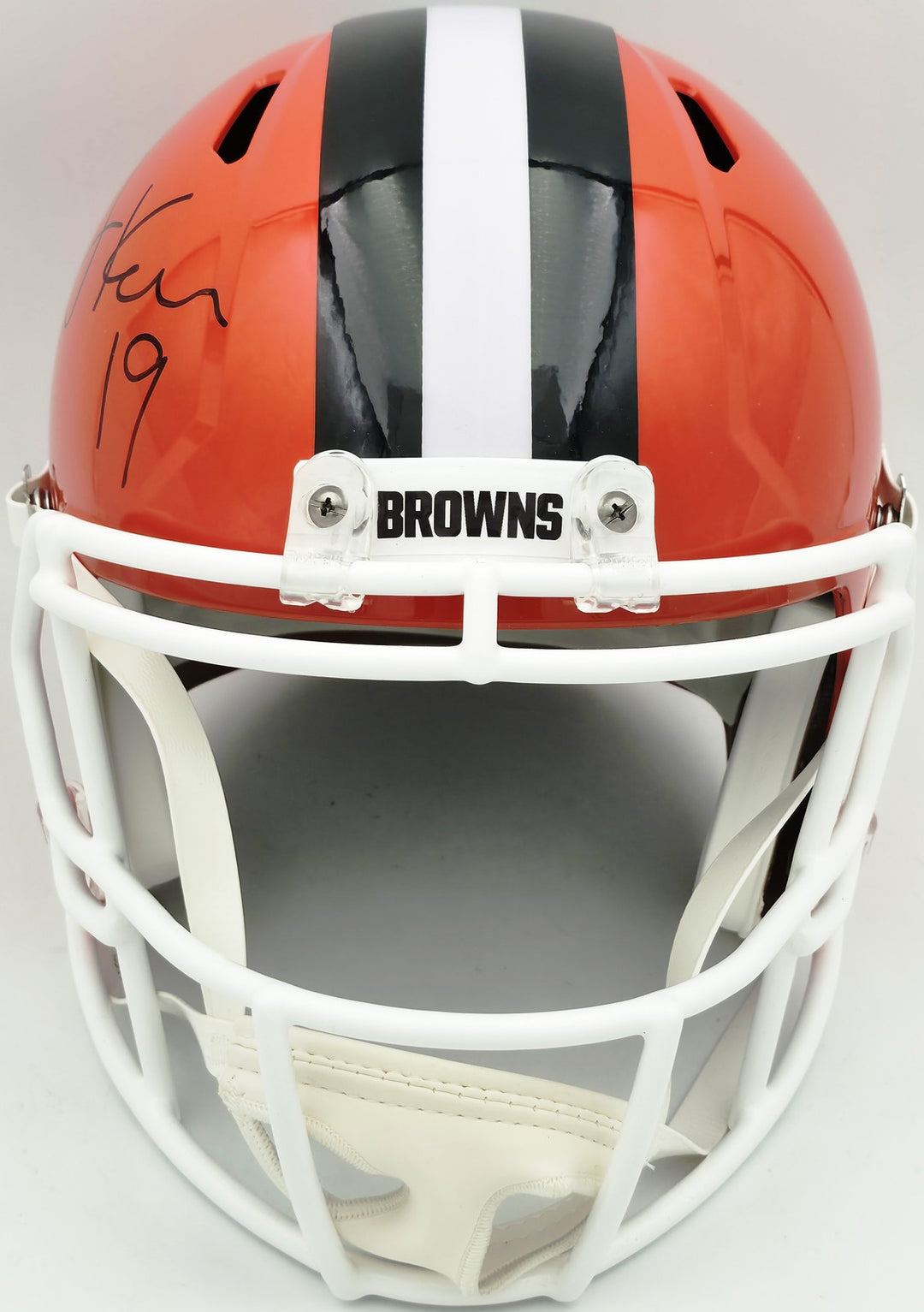 Bernie Kosar Auto Browns Orange 2024 Full Size Speed Replica Helmet JSA Witness