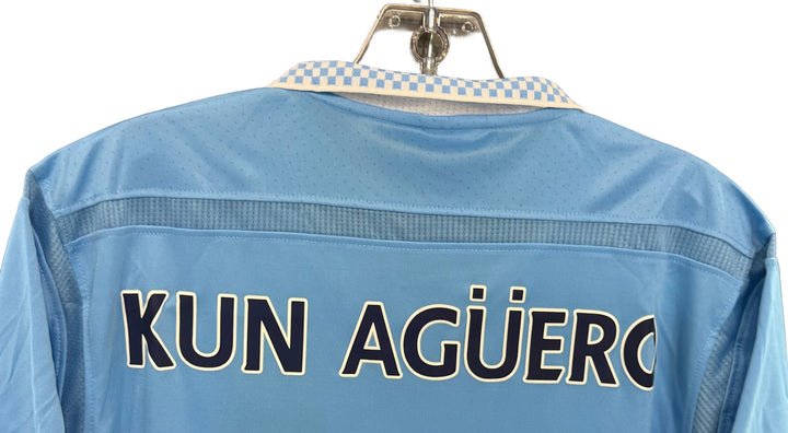 Sergio Aguero Signed Umbro Authentic Soccer Jersey Manchester City Auto BAS COA