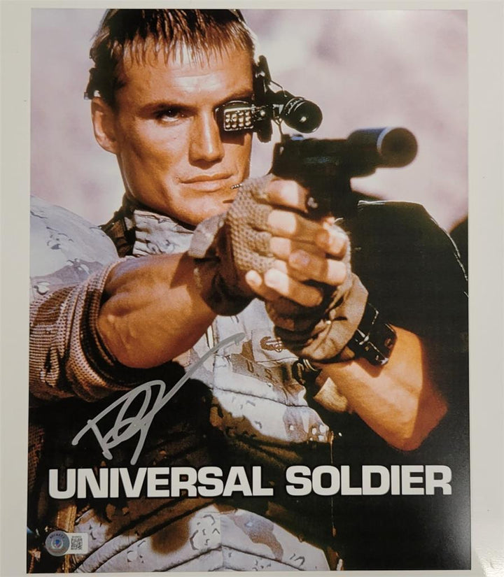 Dolph Lundgren signed Universal Soldier 11x14 photo autograph ~ Beckett BAS