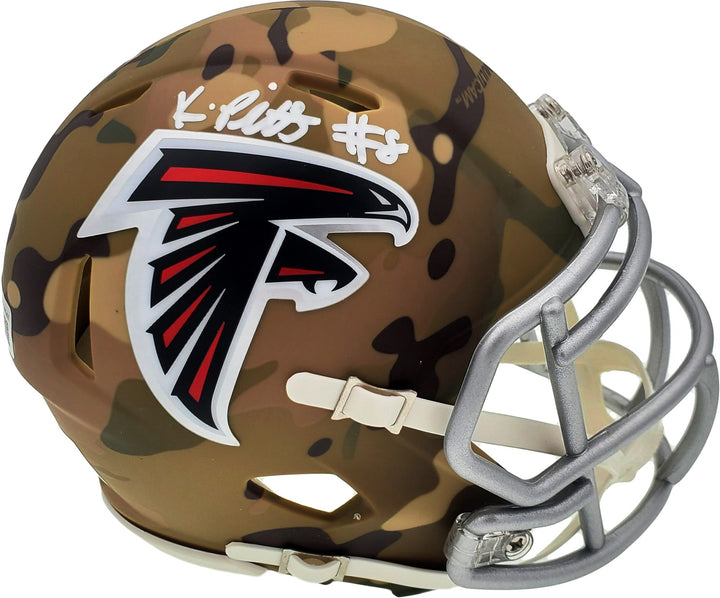 Kyle Pitts Autographed Signed Atlanta Falcons Camo Speed Mini Helmet Beckett