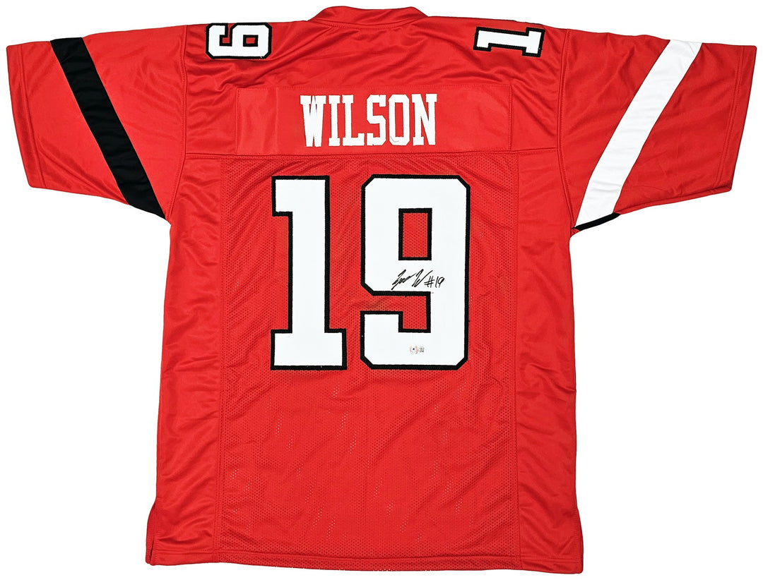 Texas Tech Red Raiders Tyree Wilson Autographed Signed Red Jersey Beckett Wit