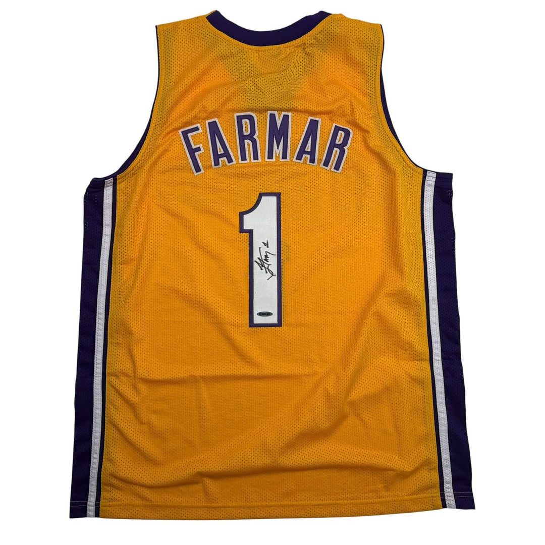 Autographed/Signed Jordan Farmar Los Angeles Jersey Upper Deck UDA COA