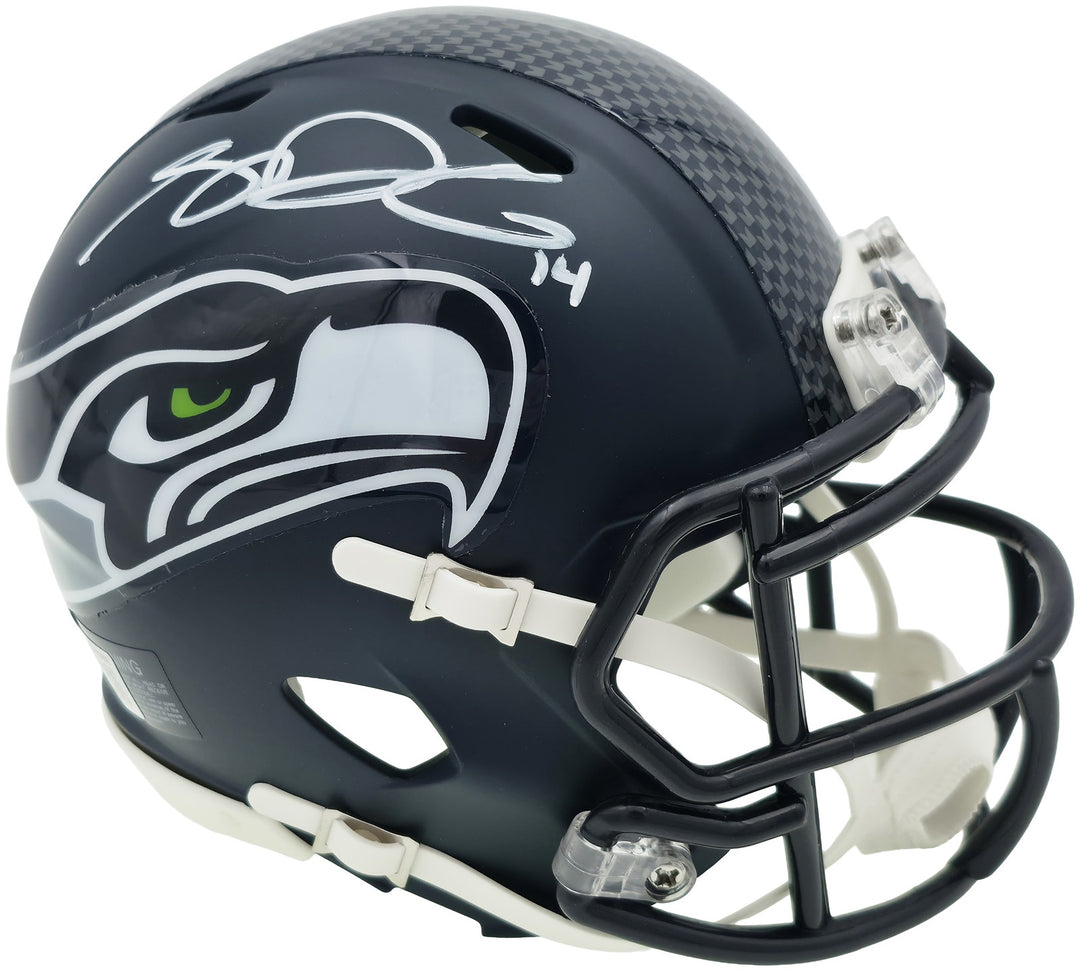 Sam Darnold Signed Seattle Seahawks Blue Speed Mini Helmet Beckett Witness