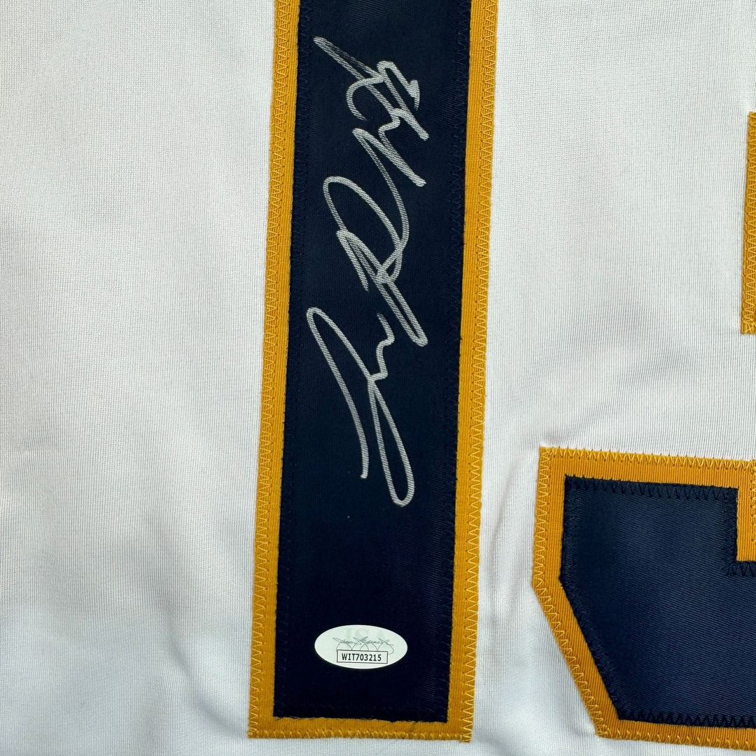Autographed/Signed Sam Reinhart Florida White Hockey Jersey JSA COA