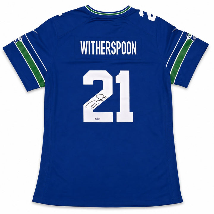 Seattle Seahawks Devon Witherspoon Signed Women's Blue Nike Throwback 50 Year