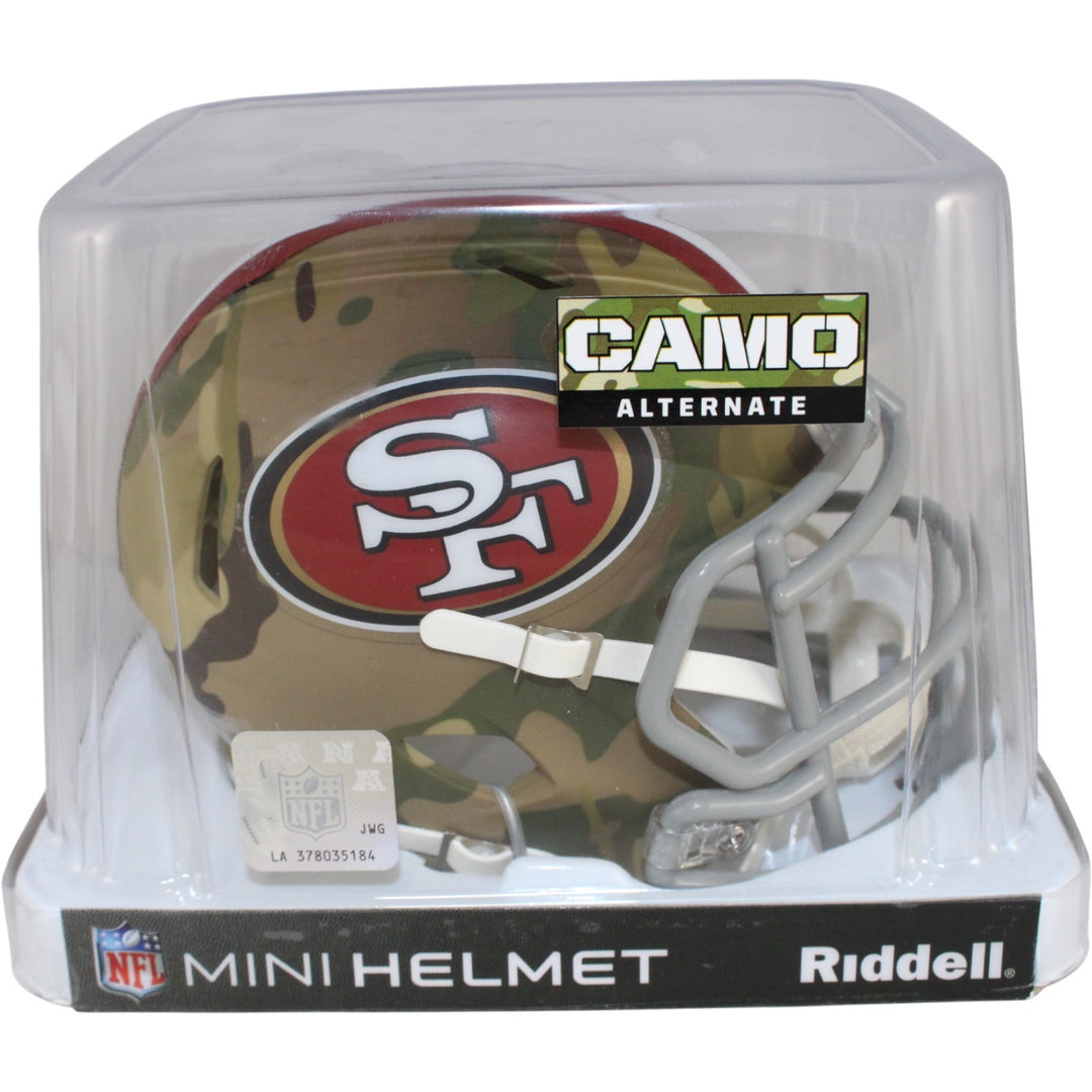 San Francisco 49ers Riddell New In Box Limited Edition Camo Mini Helmet 26463