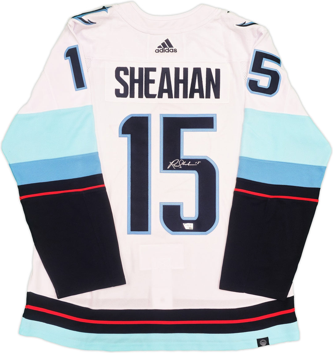 Kraken Riley Sheahan Auto White Adidas Jersey Size 54 Inaugural Season Fanatics