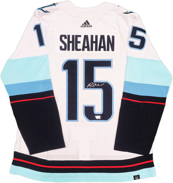 Kraken Riley Sheahan Auto White Adidas Jersey Size 54 Inaugural Season Fanatics
