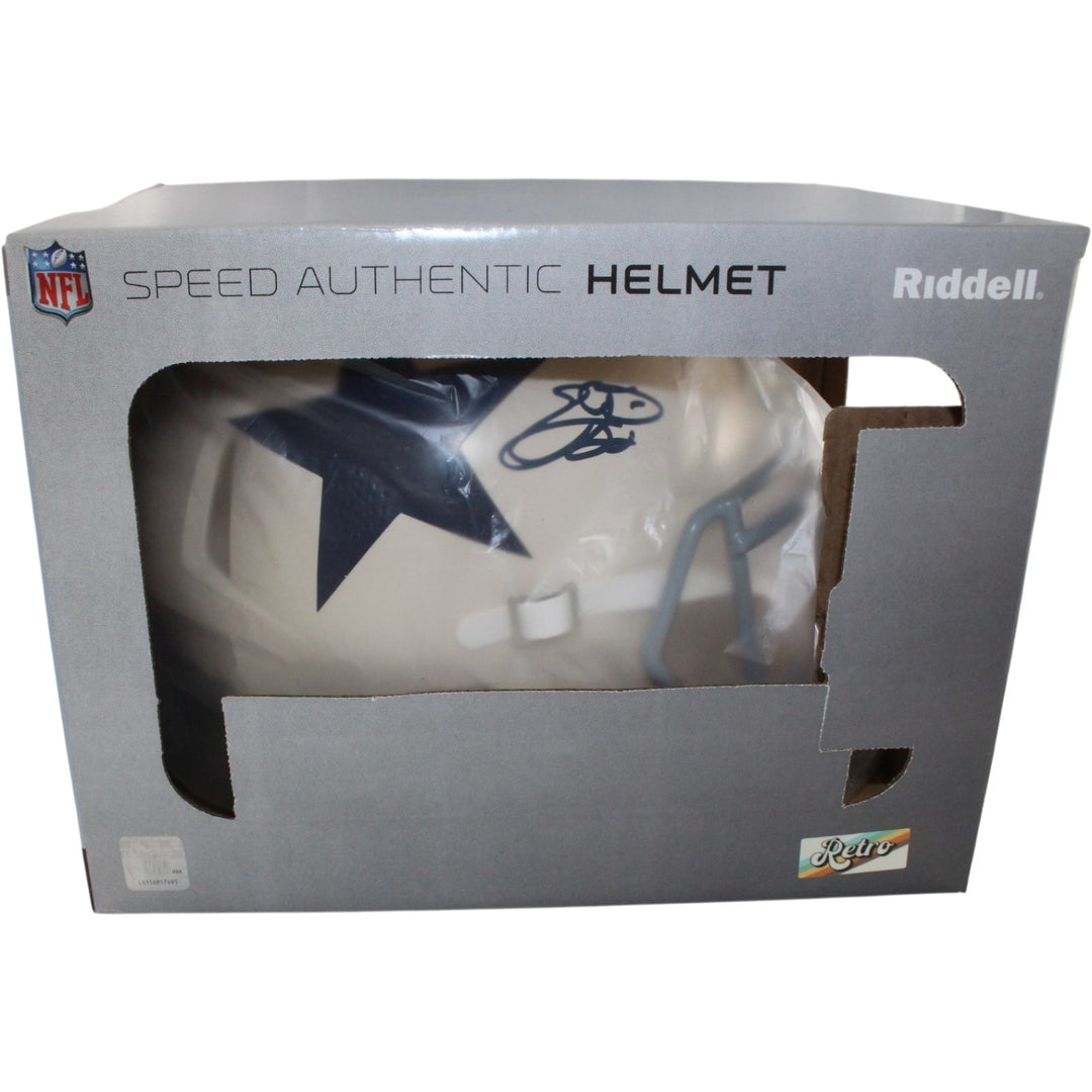 Emmitt Smith Signed Dallas Cowboys Authentic Retro Helmet Beckett WIT 57526