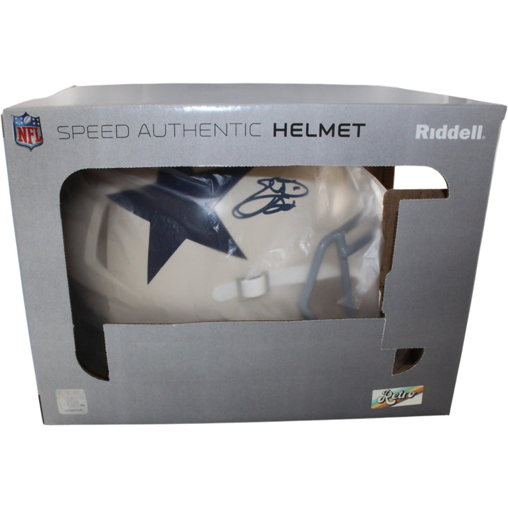 Emmitt Smith Signed Dallas Cowboys Authentic Retro Helmet Beckett WIT 57526