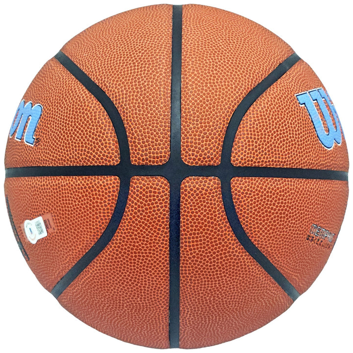 Ja Morant Signed Composite Leather Memphis Grizzlies Logo Basketball Beckett