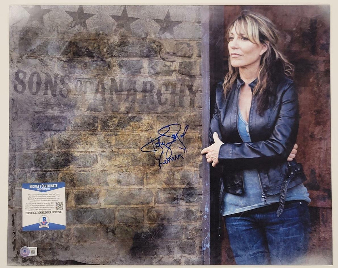 Katey Sagal signed "Gemma" Sons of Anarchy 16x20 Photo ~ Beckett BAS COA