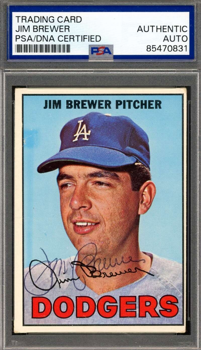 Jim Brewer PSA DNA Signed 1967 Topps Autograph