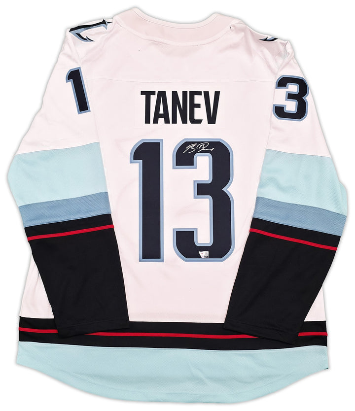 Seattle Kraken Brandon Tanev Signed White Fanatics Jersey Size XL Fanatics Holo