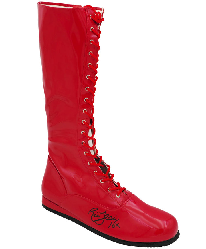 Ric Flair Autographed Signed Red Right Footed Boot WWE "16x" JSA