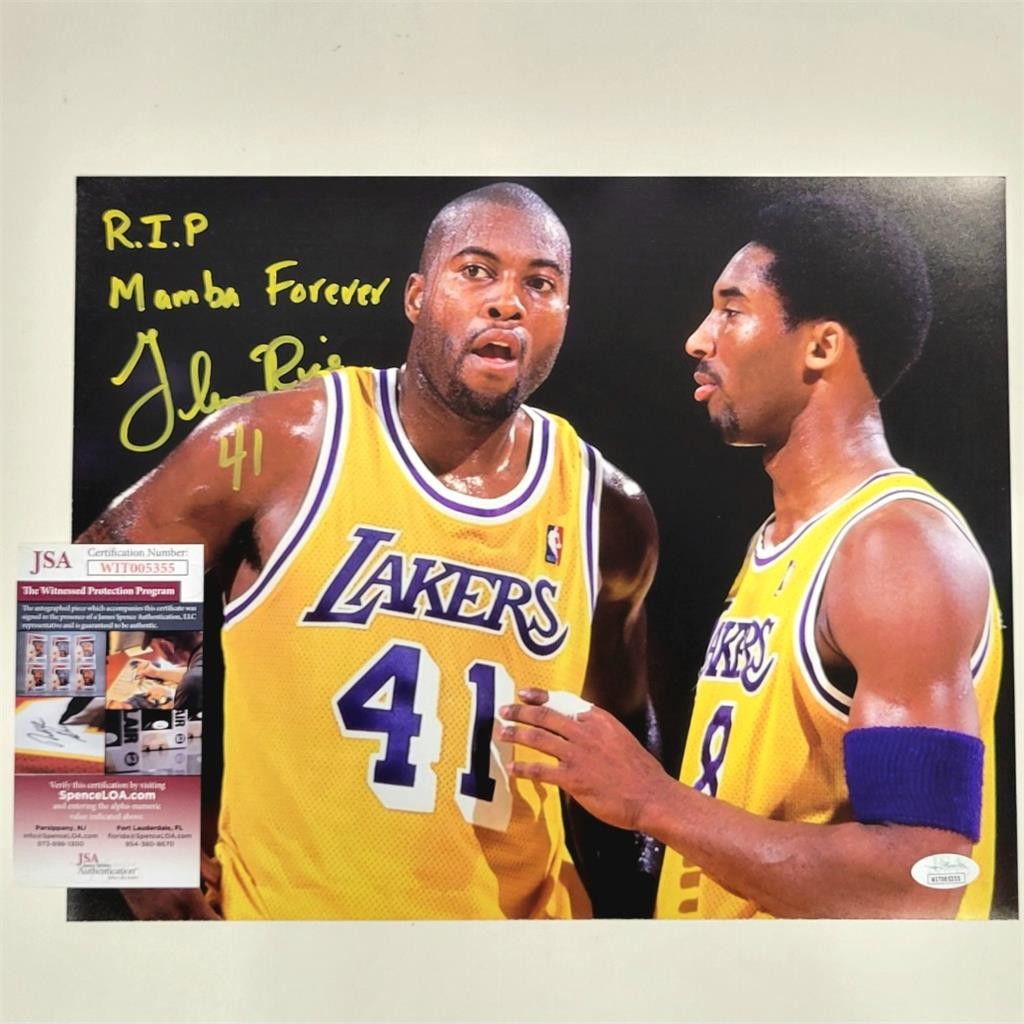 Glen Rice signed "RIP Mamba Forever" 11x14 photo Lakers autograph ~ JSA COA