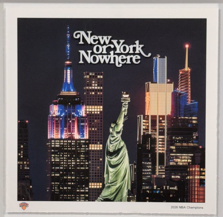 New York or Nowhere Framed Photo 3D Shadowbox Knicks 2026 NBA Champions Brunson