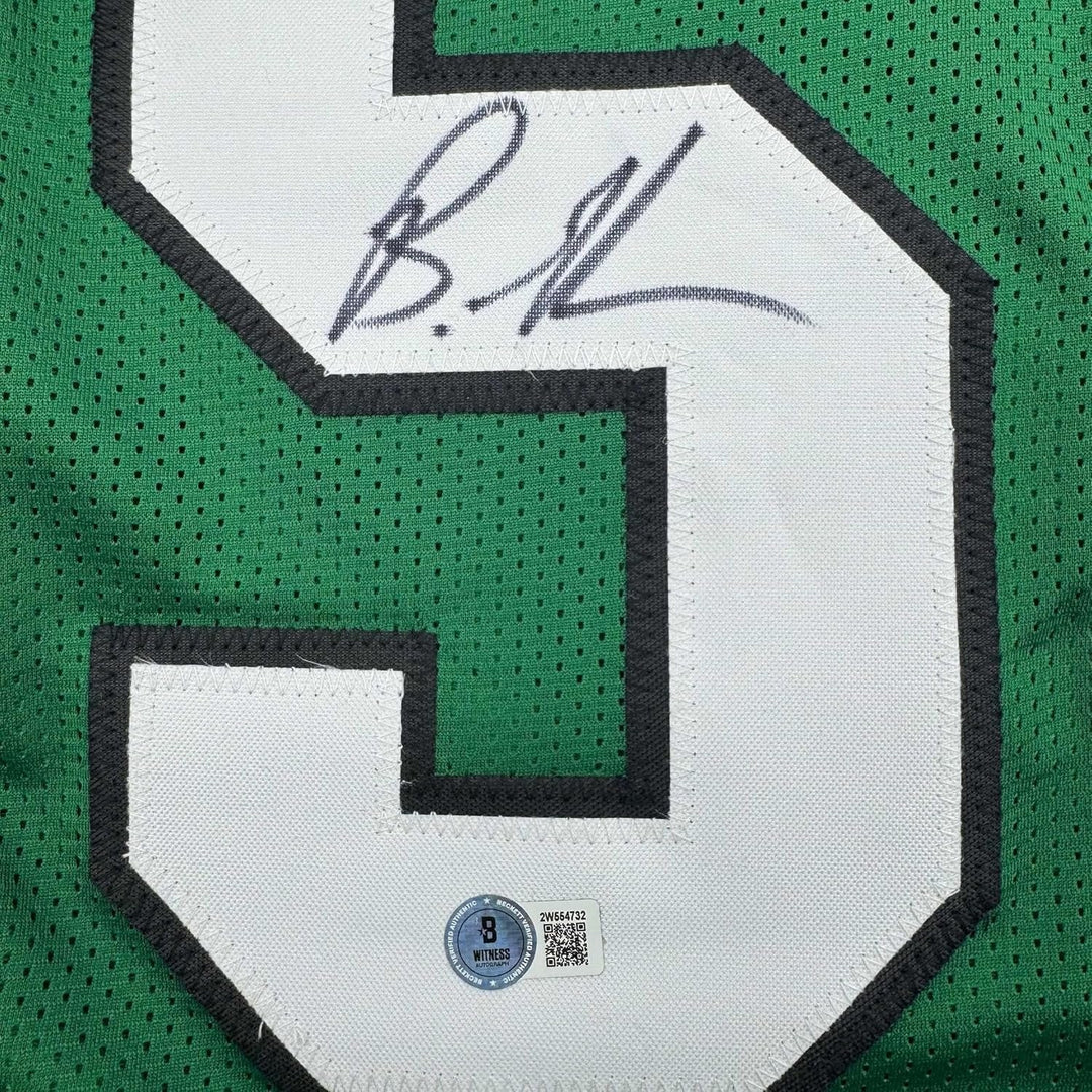 Framed Autographed/Signed Brandon Graham 35x39 Kelly Green Jersey JSA COA