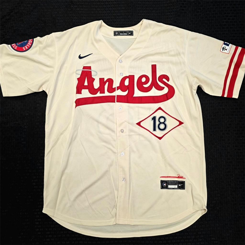 Nolan Schanuel signed Angels City Connect Jersey autograph ~ Beckett BAS