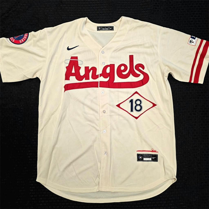 Nolan Schanuel signed Angels City Connect Jersey autograph ~ Beckett BAS