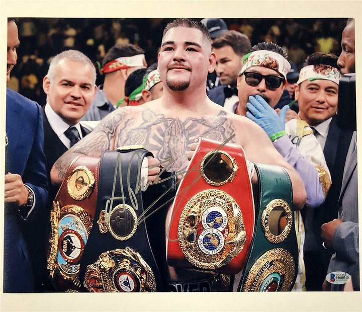 ANDY RUIZ JR Autograph Signed 11x14 Photo vs. Anthony Joshua L ~ Beckett BAS COA