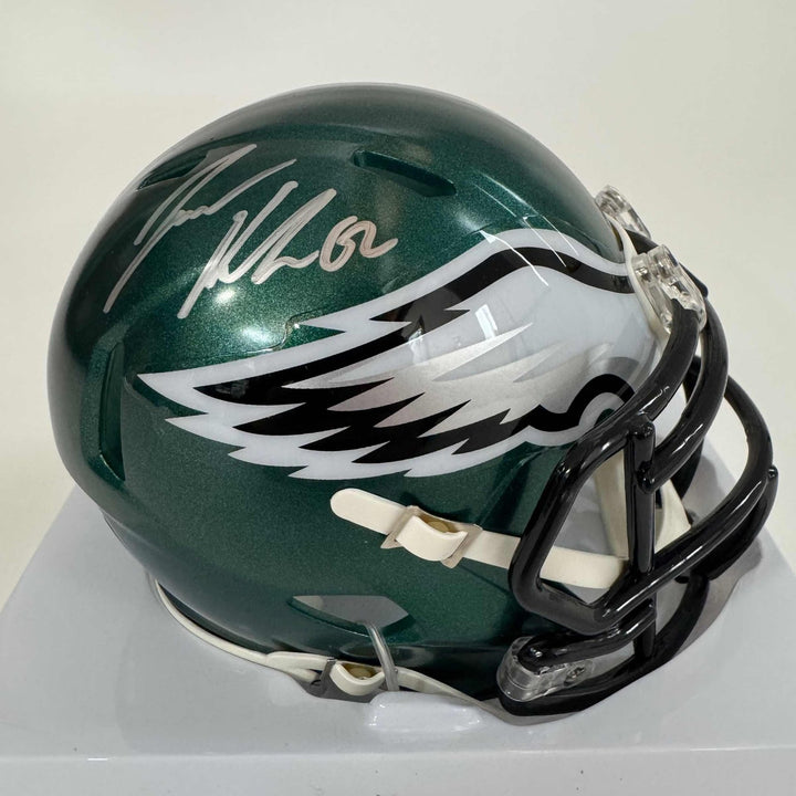 Autographed/Signed Jason Kelce Philadelphia Eagles Mini Helmet PSA COA