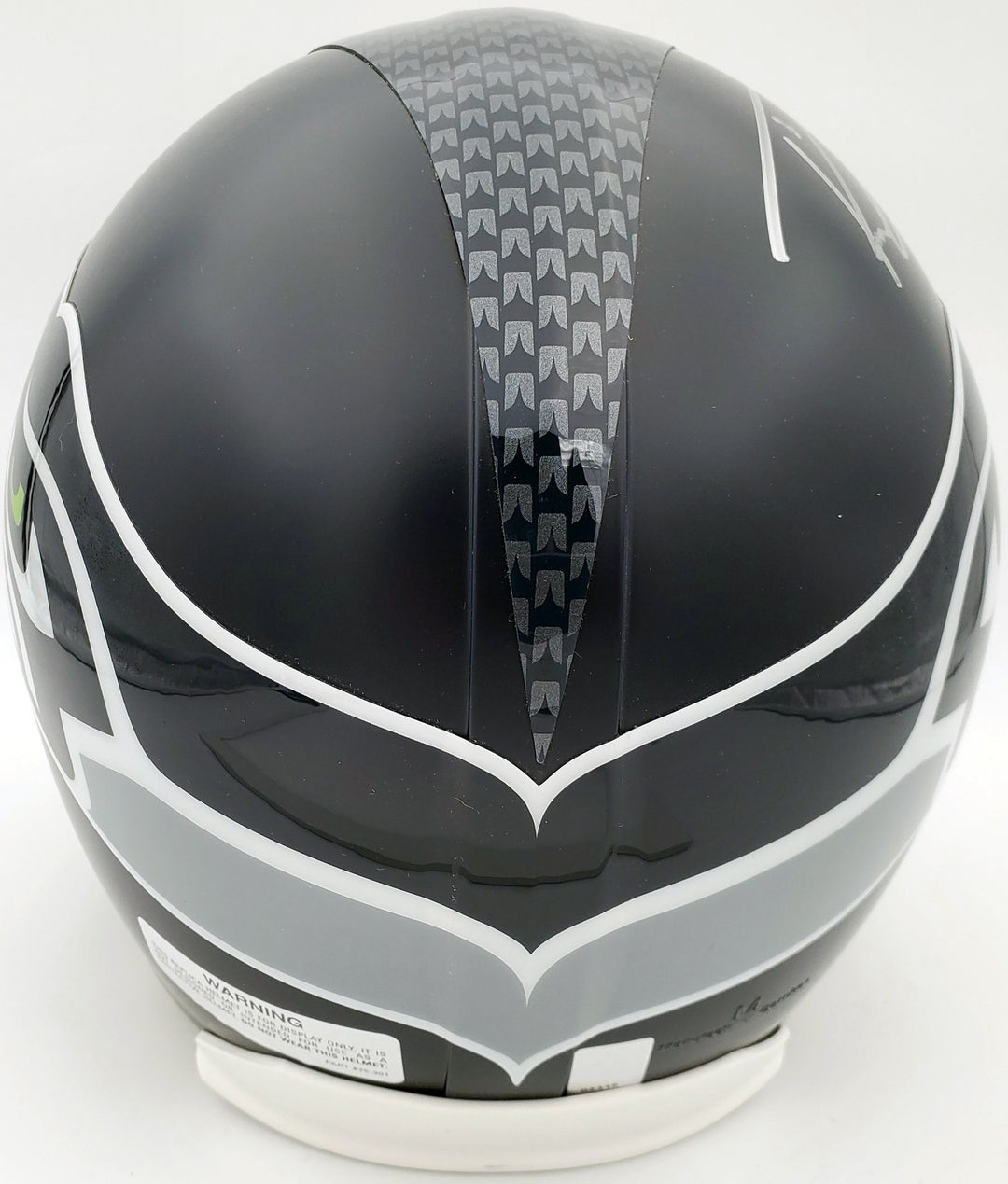 Russell Wilson Signed Seahawks Full Size Replica Helmet In Silver RW Holo