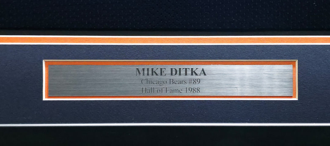 Mike Ditka Signed Framed Bears Blue Jersey Beckett BAS Witness