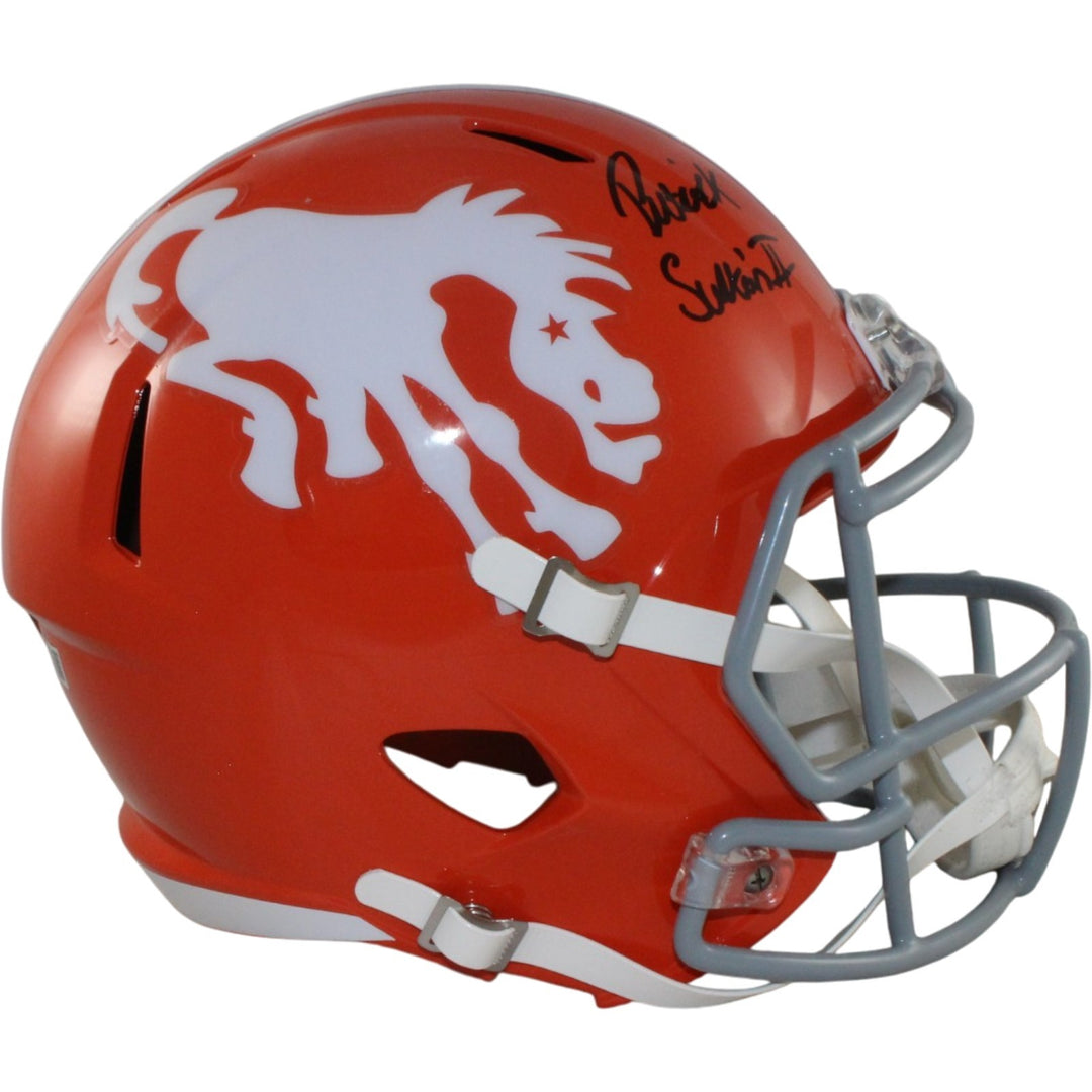 Patrick Surtain Autographed Denver Broncos F/S TB Helmet Beckett Witness 56410