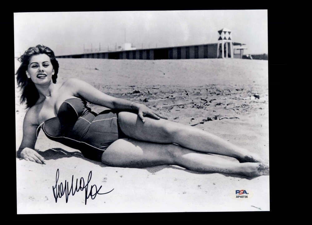 Sophia Loren PSA DNA Coa Signed 8x10 Photo Autograph