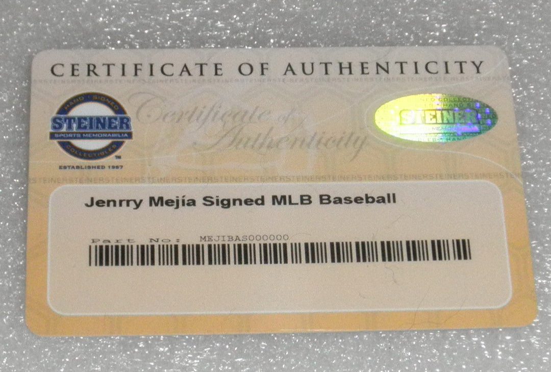 JENRRY MEJIA SIGNED OFFICIAL MLB BUD SELIG RAWLINGS BASEBALL NEW YORK METS NY