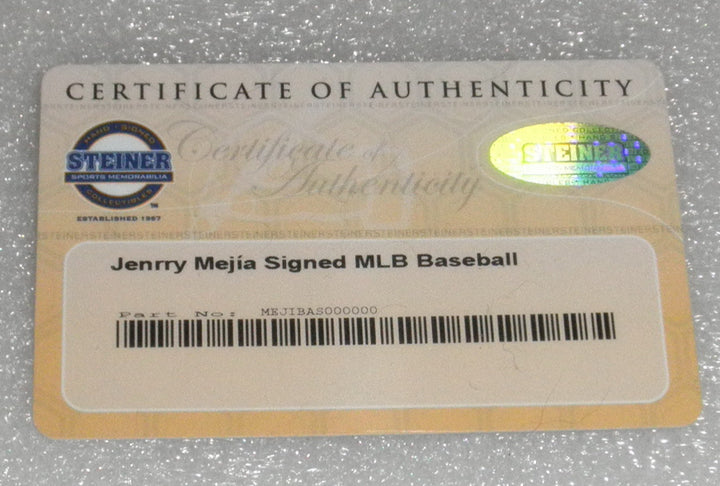 JENRRY MEJIA SIGNED OFFICIAL MLB BUD SELIG RAWLINGS BASEBALL NEW YORK METS NY